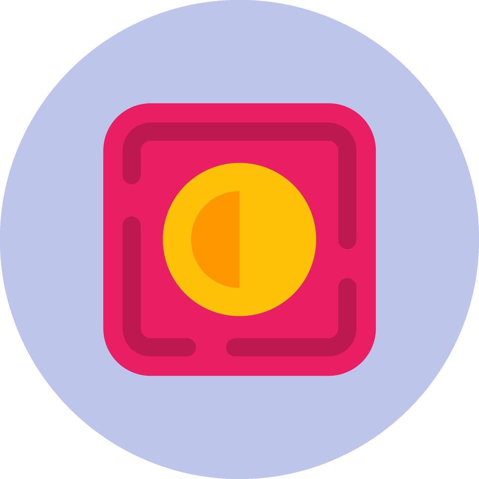 Brightness Flat Circle Icon vector