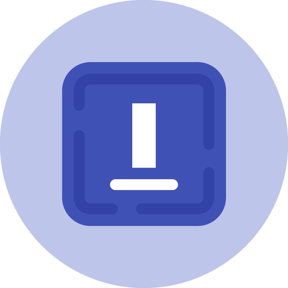 Bottom alignment Flat Circle Icon vector