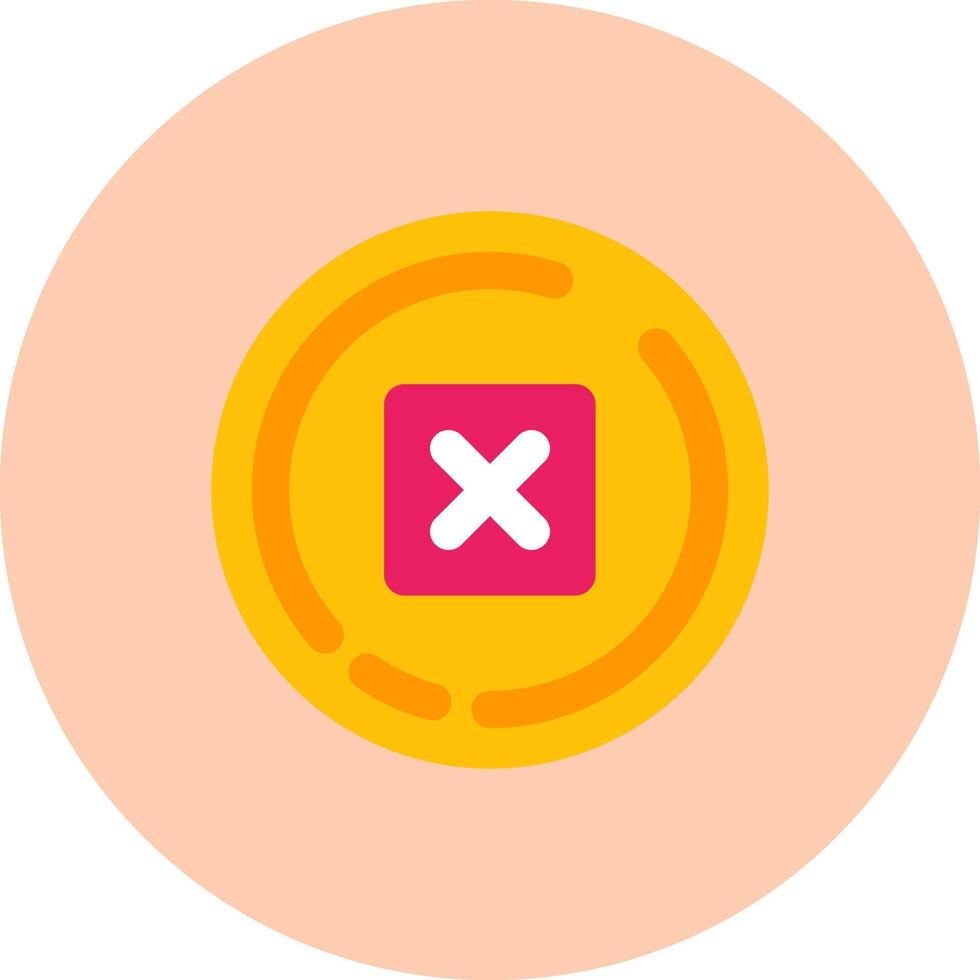 Delete Flat Circle Icon vector