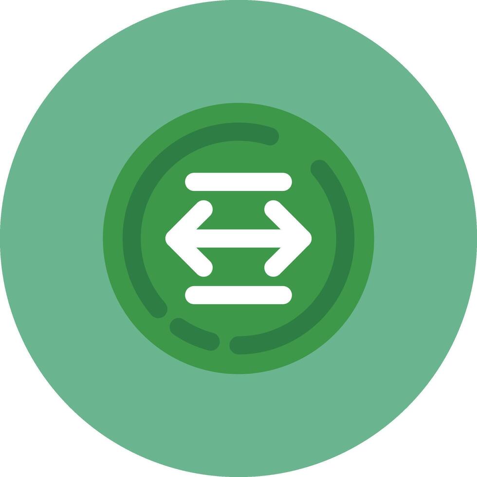 Left and right arrow Flat Circle Icon vector