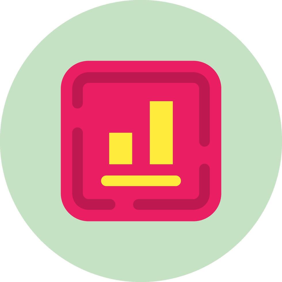Bottom alignment Flat Circle Icon vector