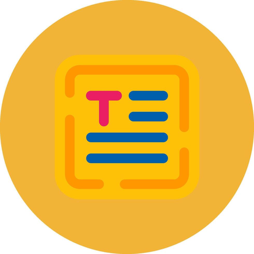 Align text Flat Circle Icon vector