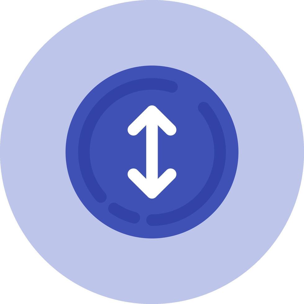 Up and down arrow Flat Circle Icon vector