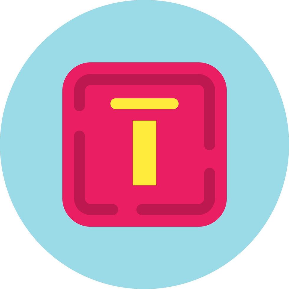 Top alignment Flat Circle Icon vector