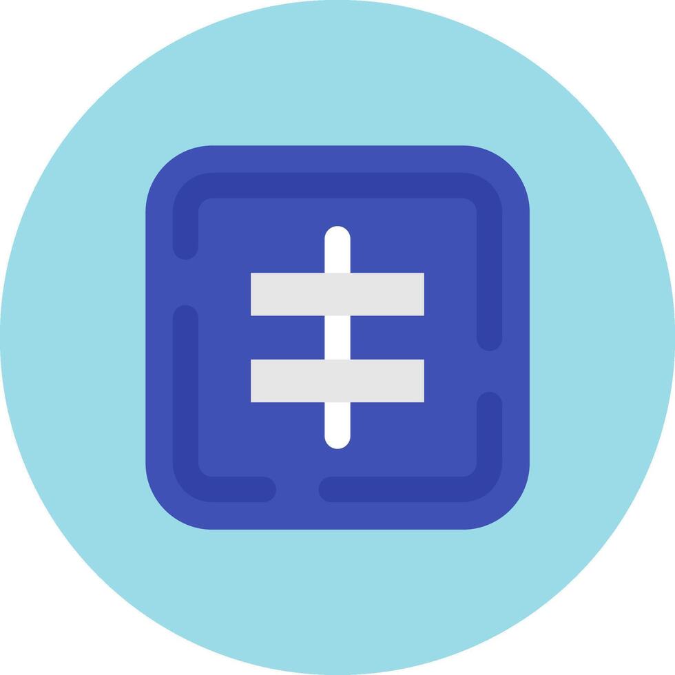 Center alignment Flat Circle Icon vector