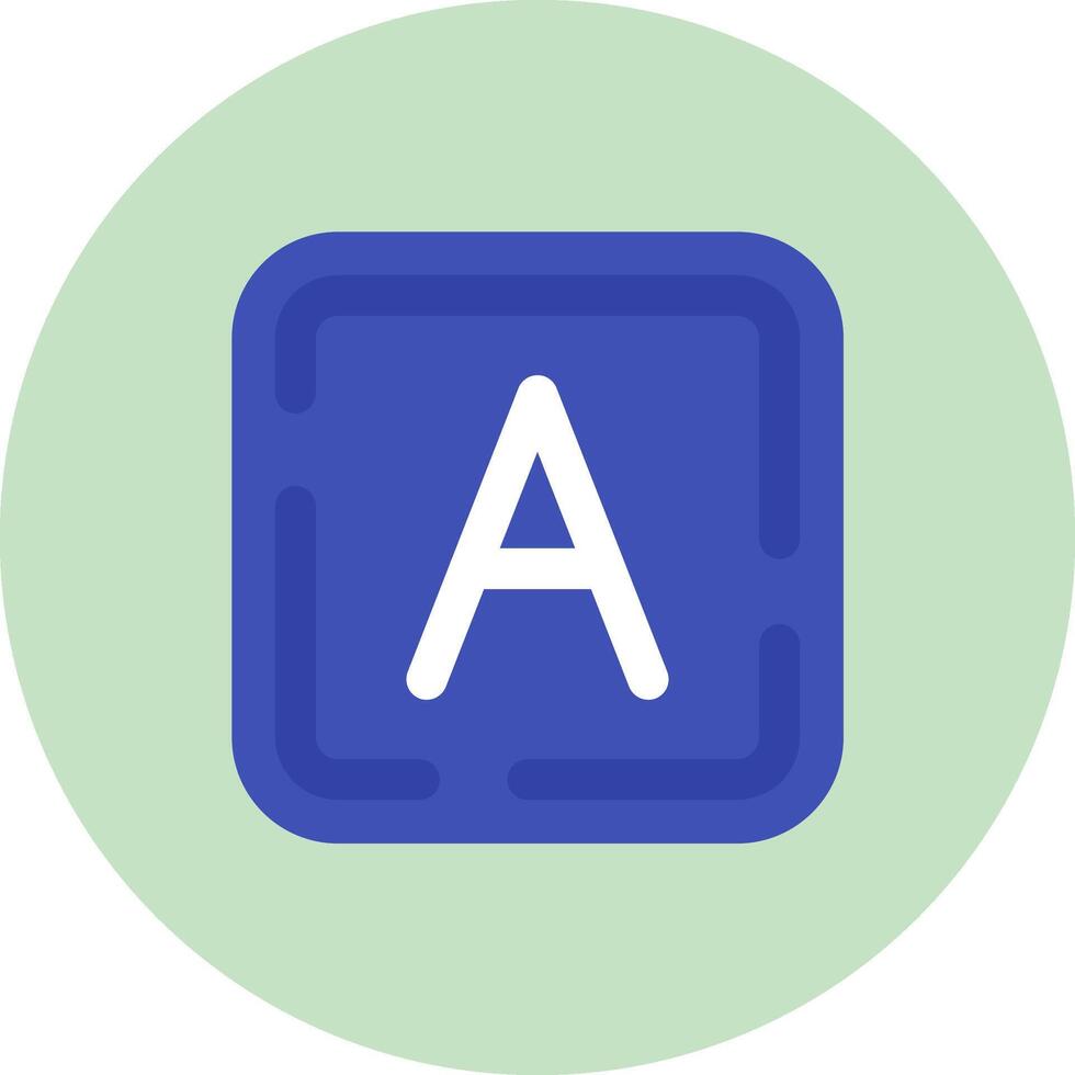 Letter a Flat Circle Icon vector