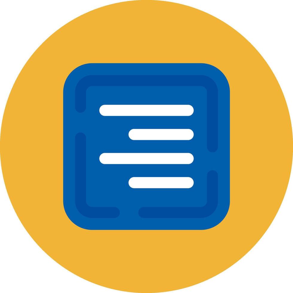Right align Flat Circle Icon vector