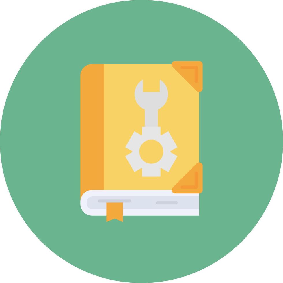 User manual Flat Circle Icon vector