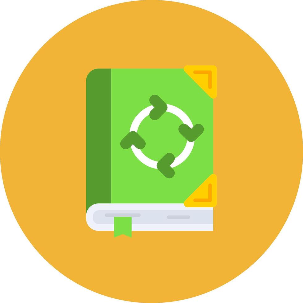 Recycled Flat Circle Icon vector