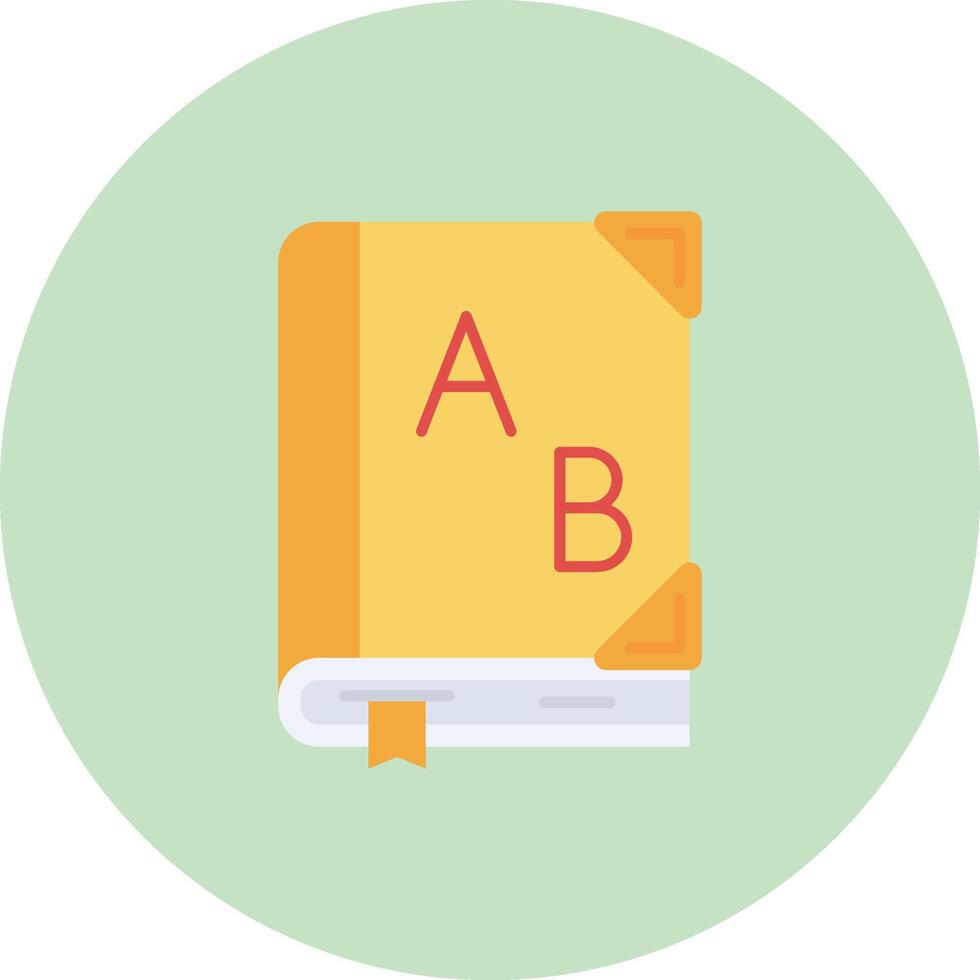 Dictionary Flat Circle Icon vector