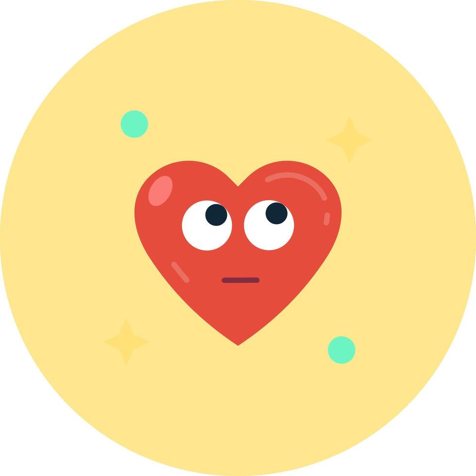 Rolling eyes Flat Circle Icon vector