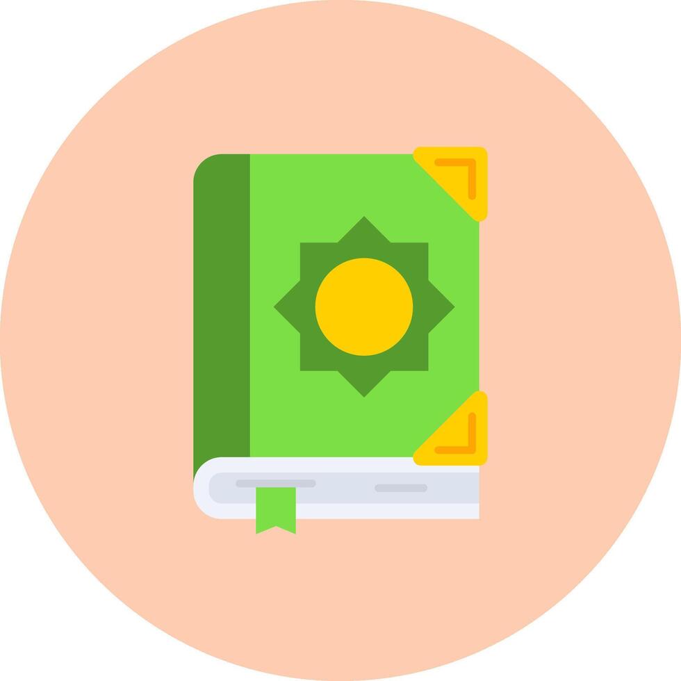 Quran Flat Circle Icon vector
