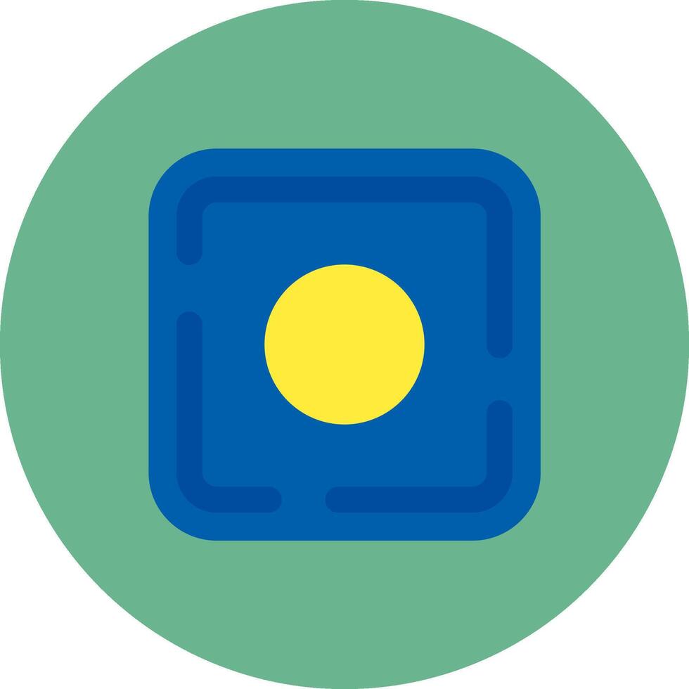 Dot Flat Circle Icon vector
