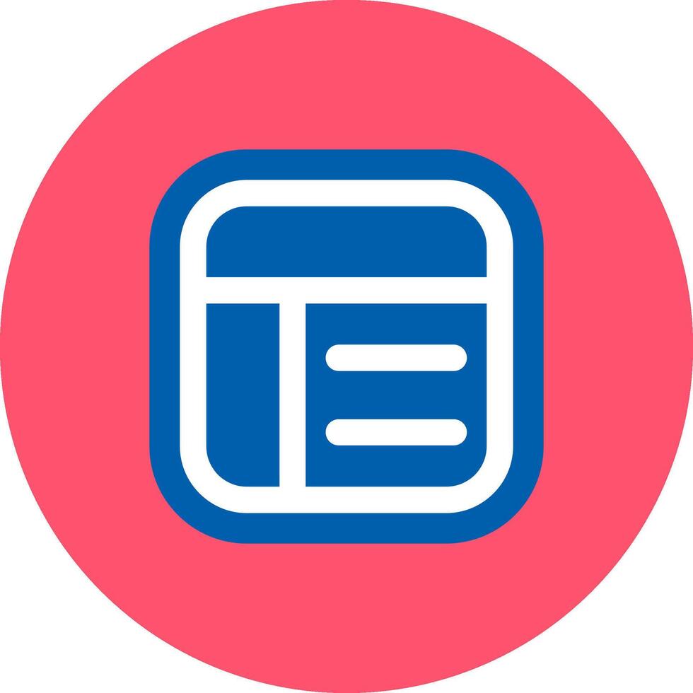 Layout Flat Circle Icon vector