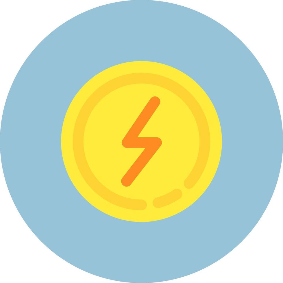 Flash Flat Circle Icon vector