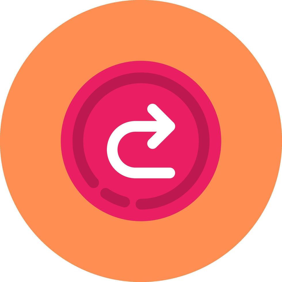 Forward Flat Circle Icon vector