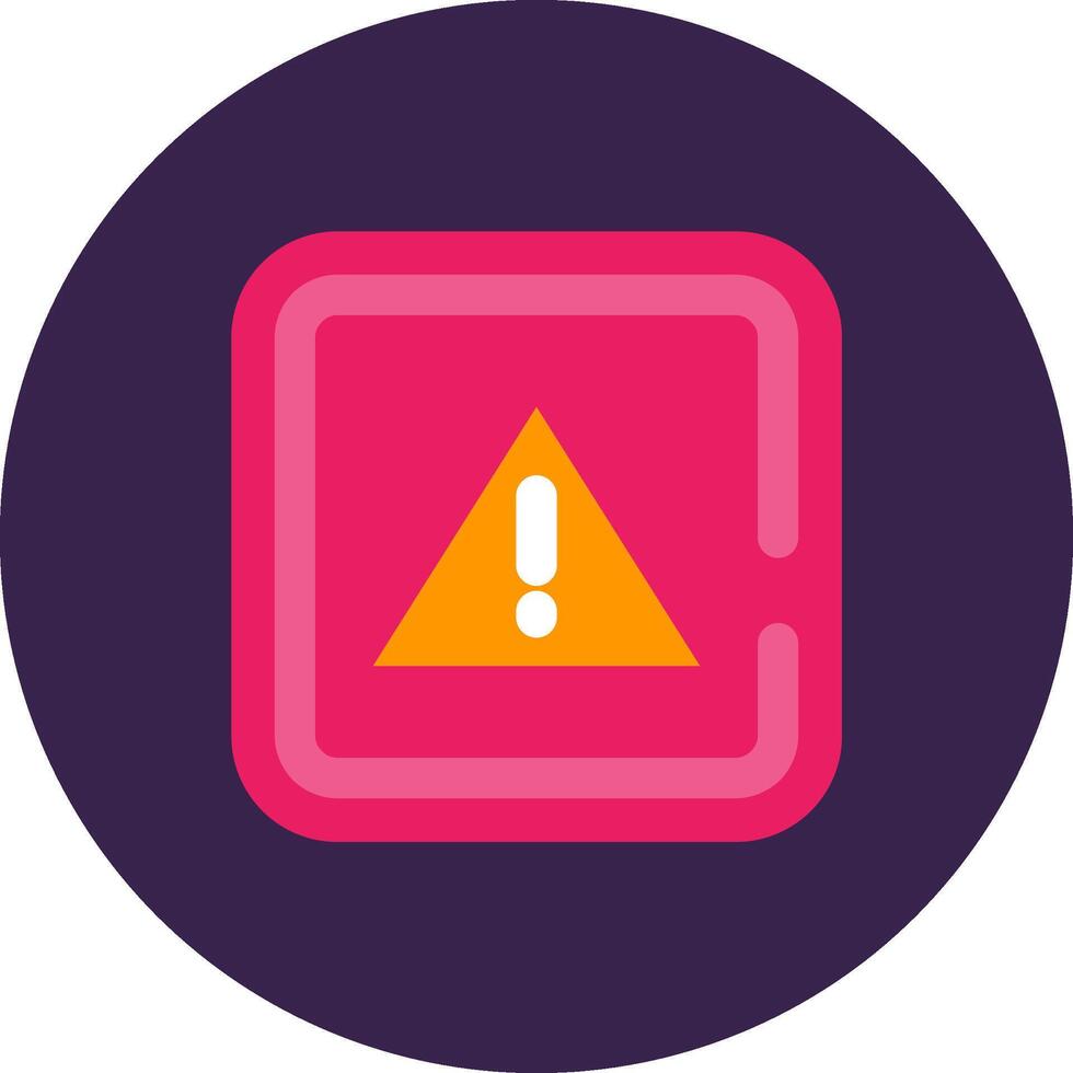 Alert Flat Circle Icon vector