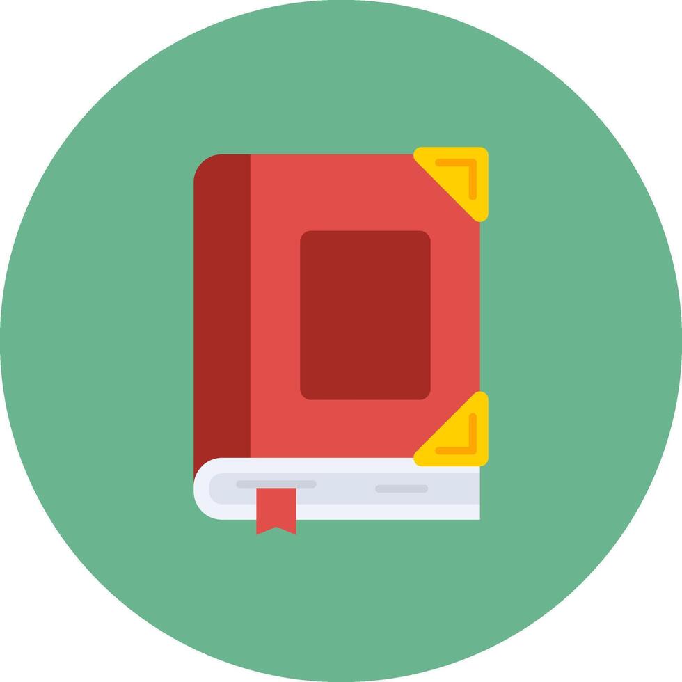 Book Flat Circle Icon vector