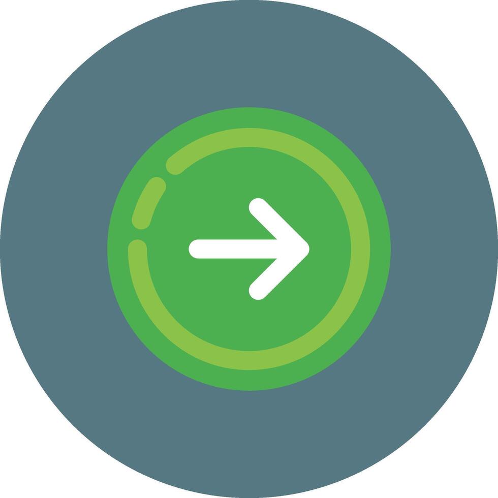 Right arrow Flat Circle Icon vector