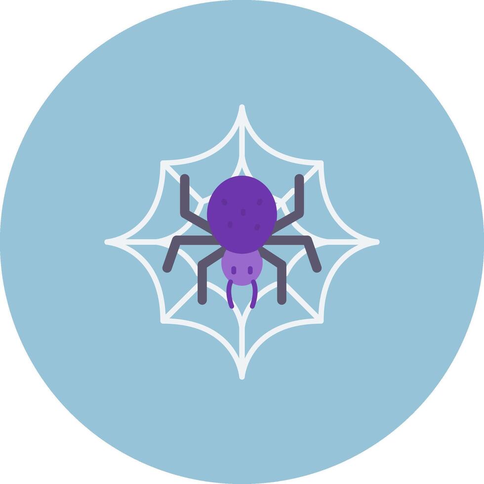 araña web plano circulo icono vector