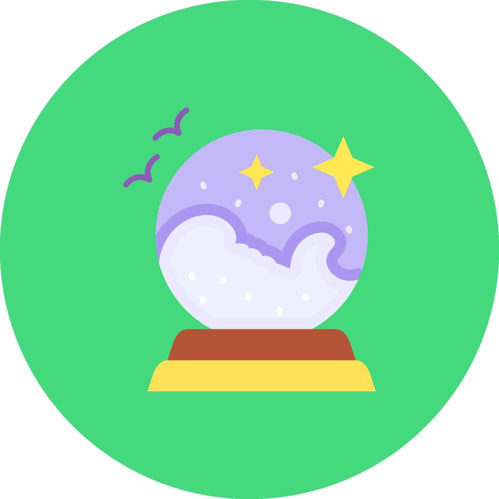 Crystal ball Flat Circle Icon vector