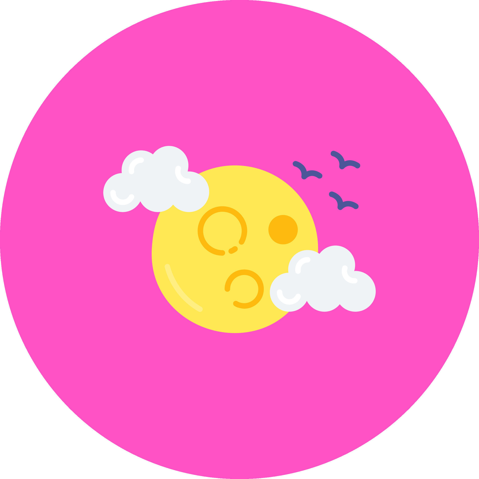 Full moon Flat Circle Icon 37142809 Vector Art at Vecteezy