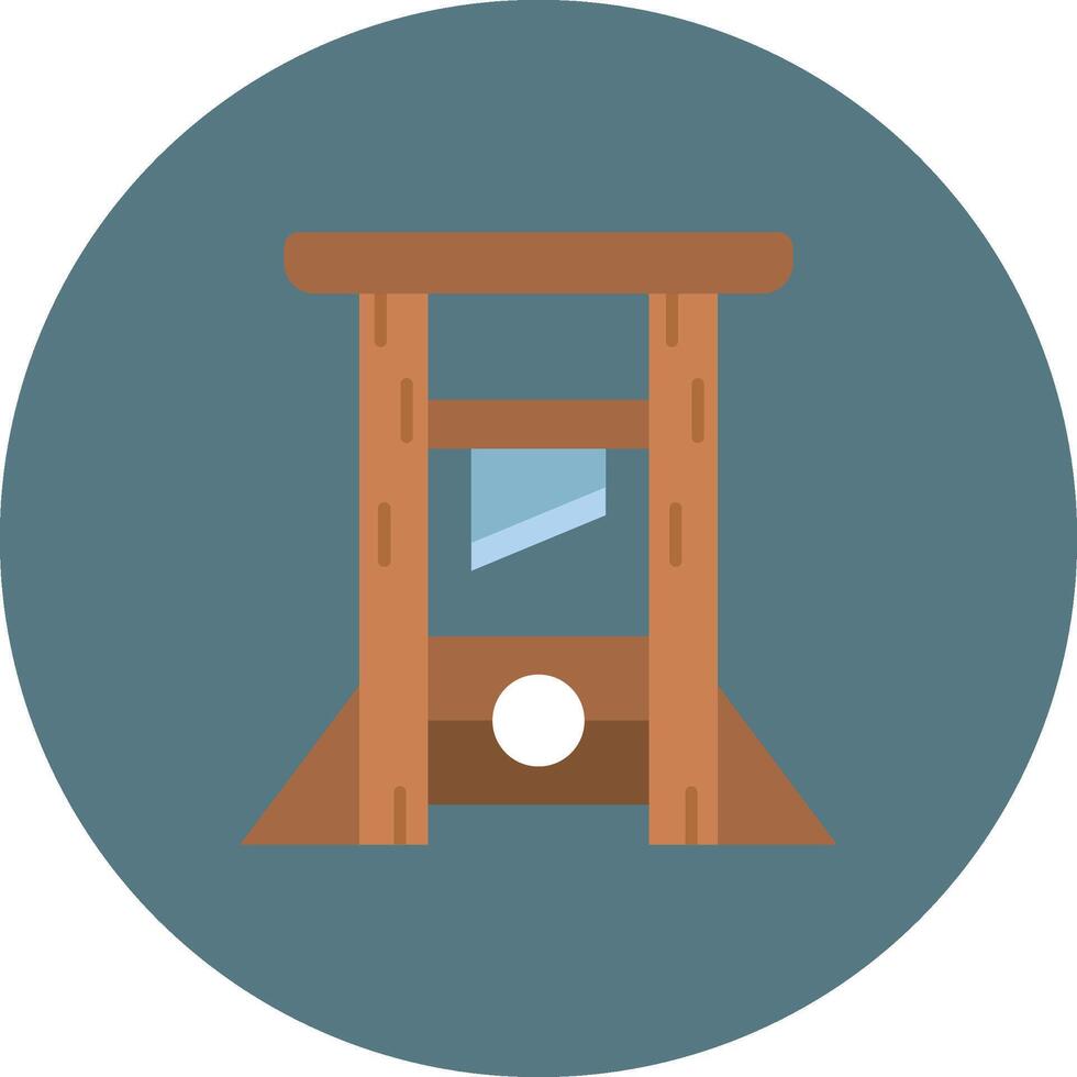 Guilotine Flat Circle Icon vector