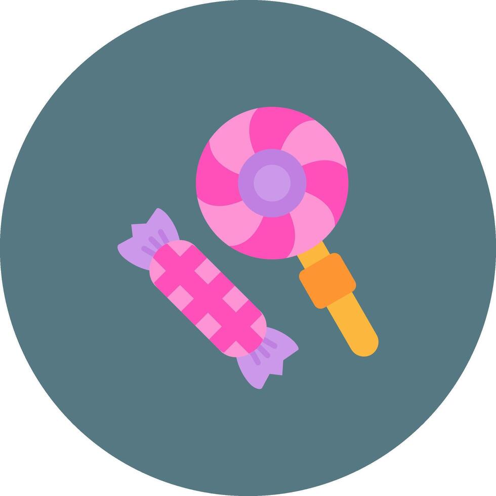 Candles Flat Circle Icon vector