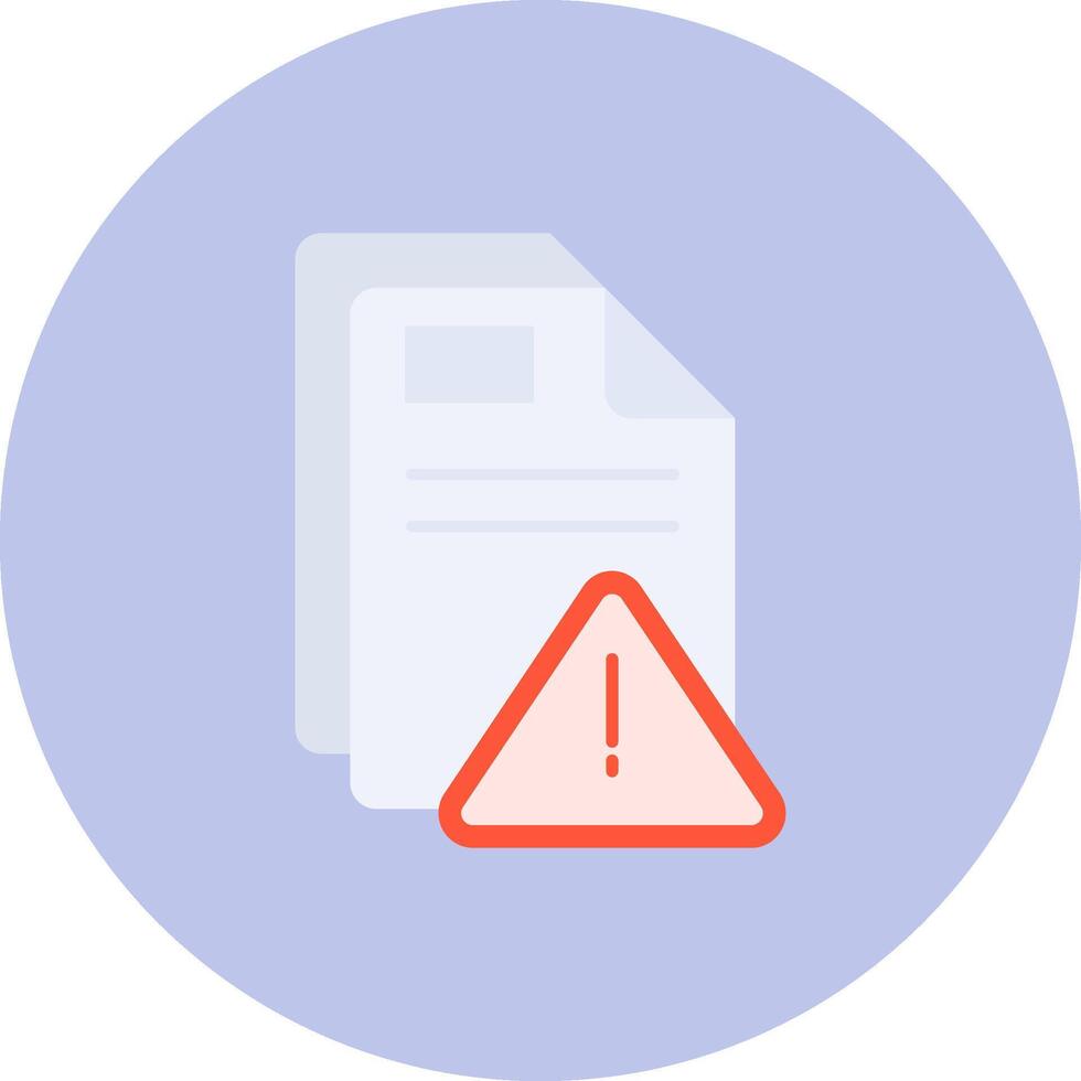 Alert Flat Circle Icon vector