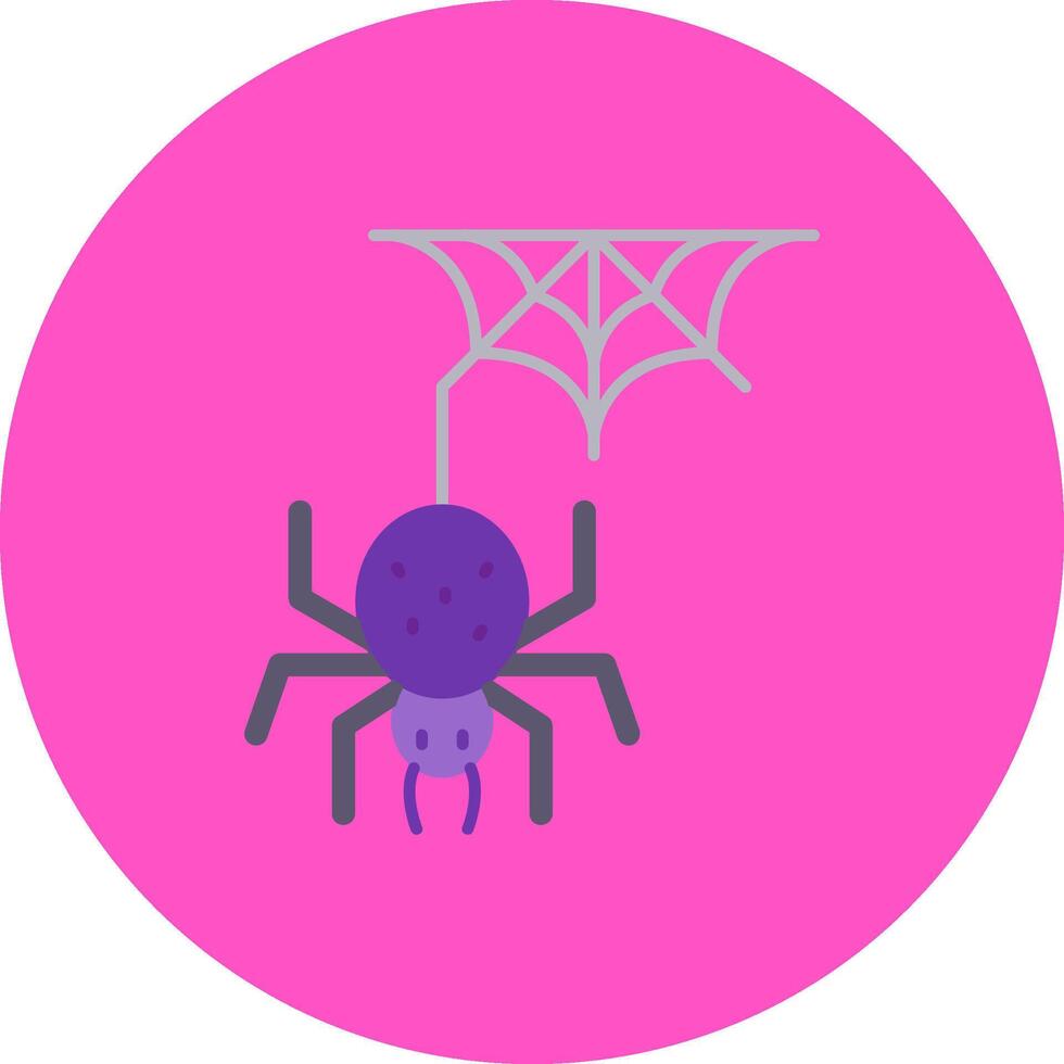 Spider Flat Circle Icon vector