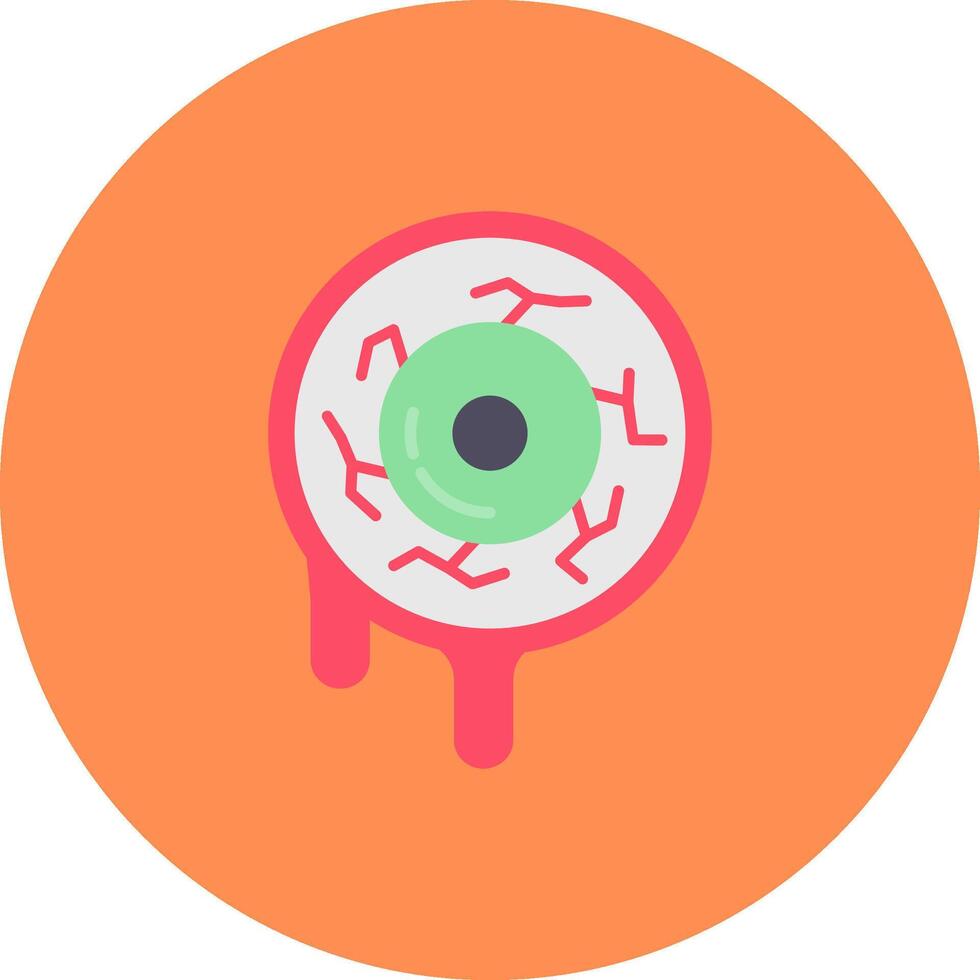 Eyes Flat Circle Icon vector
