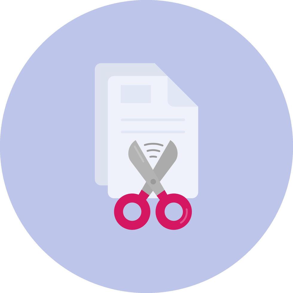 Cut Flat Circle Icon vector