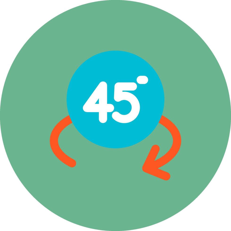 Rotate angle 45 Flat Circle Icon vector