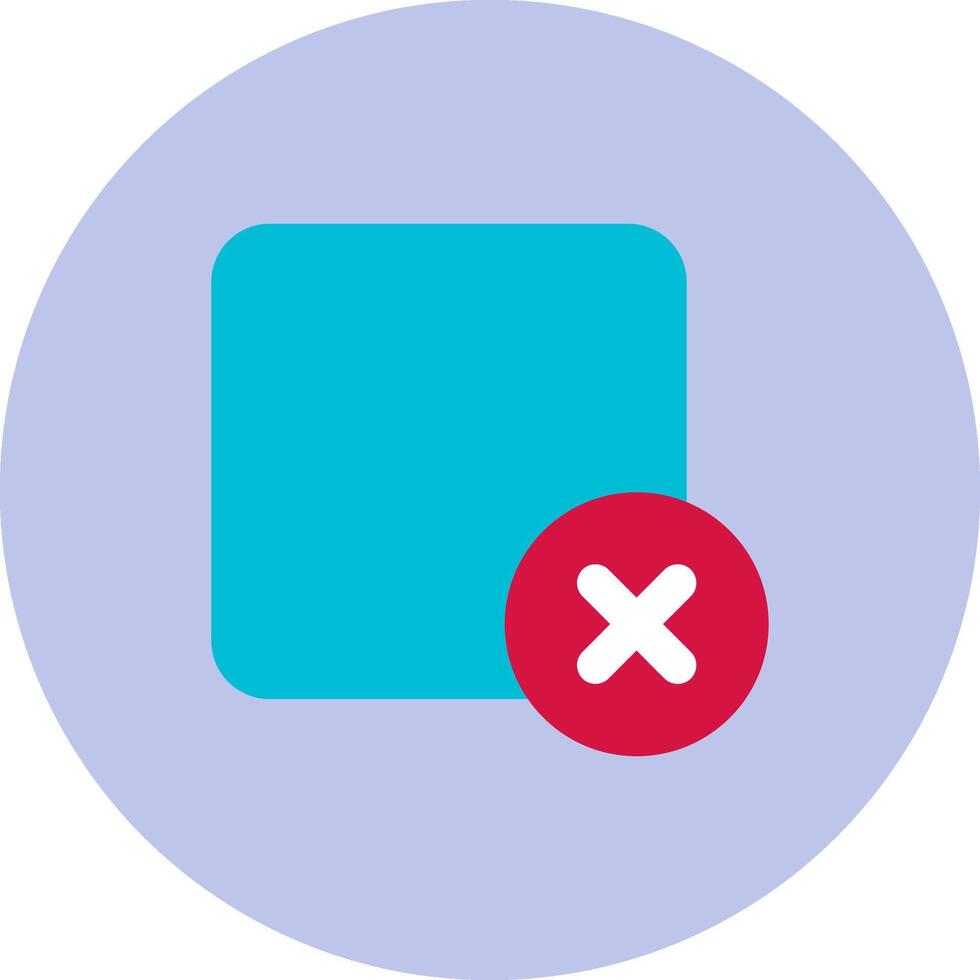 Delete square Flat Circle Icon vector