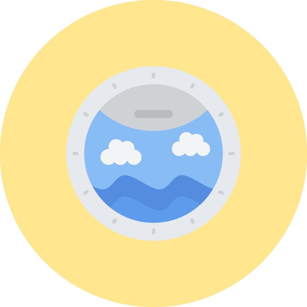 Porthole Flat Circle Icon vector