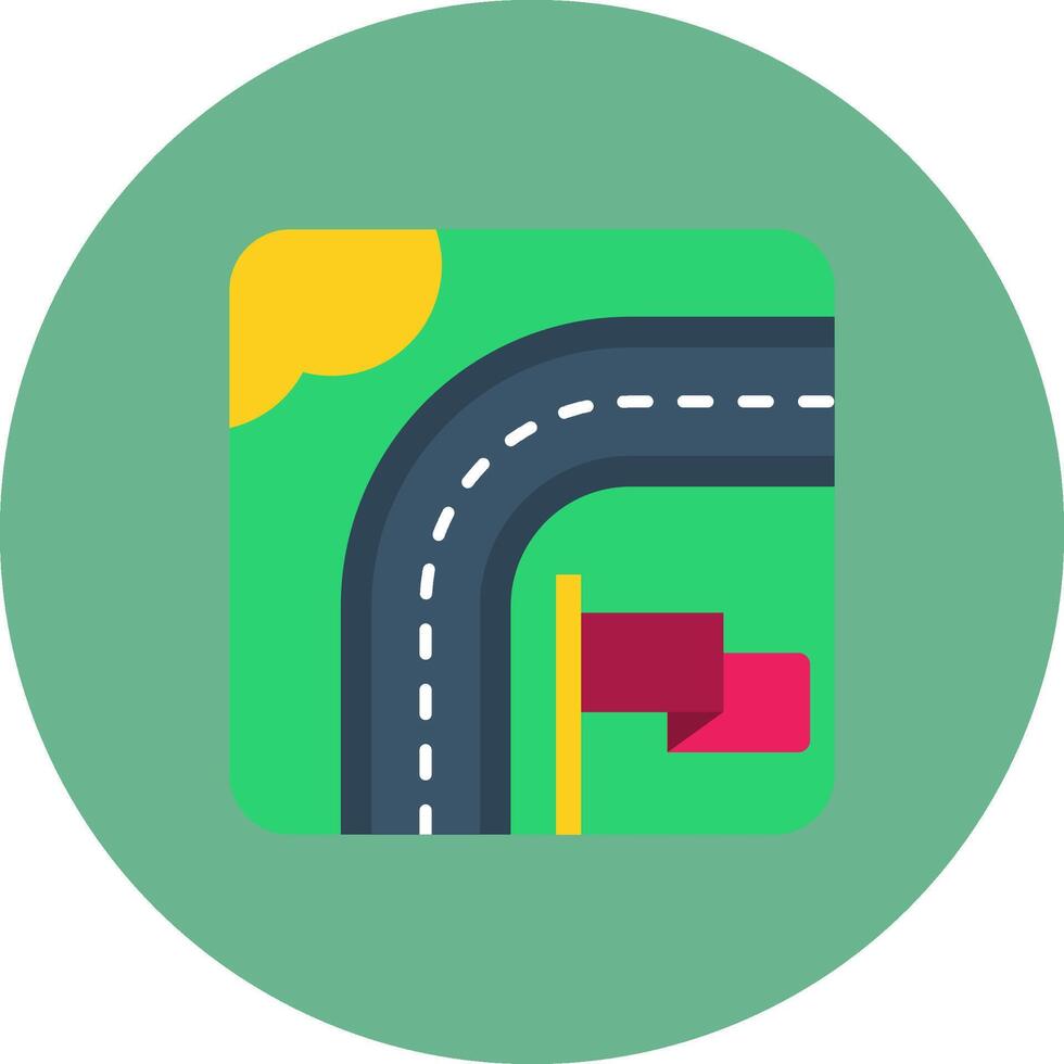Destination Flat Circle Icon vector