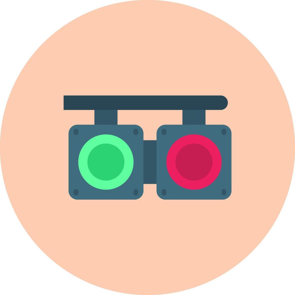 Crossing Flat Circle Icon vector