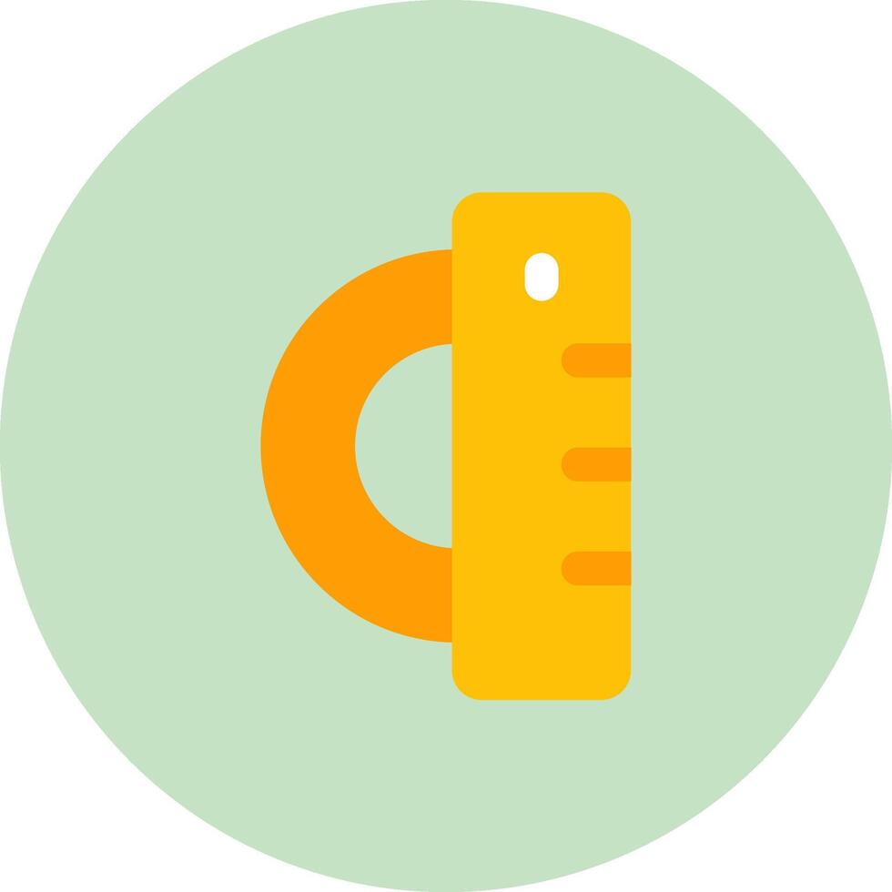 Ruler Flat Circle Icon vector