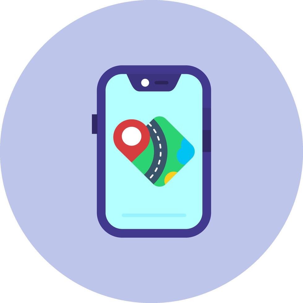 Gps Flat Circle Icon vector