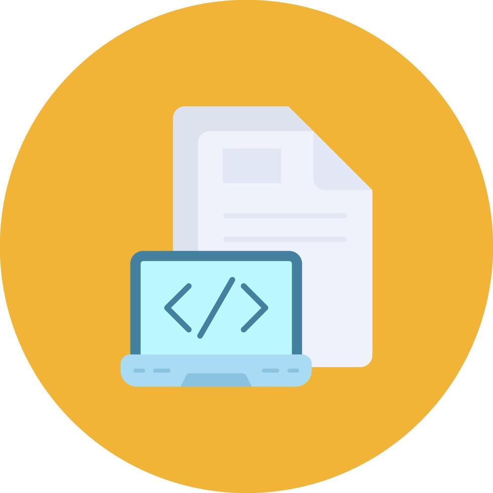 Coding Flat Circle Icon vector