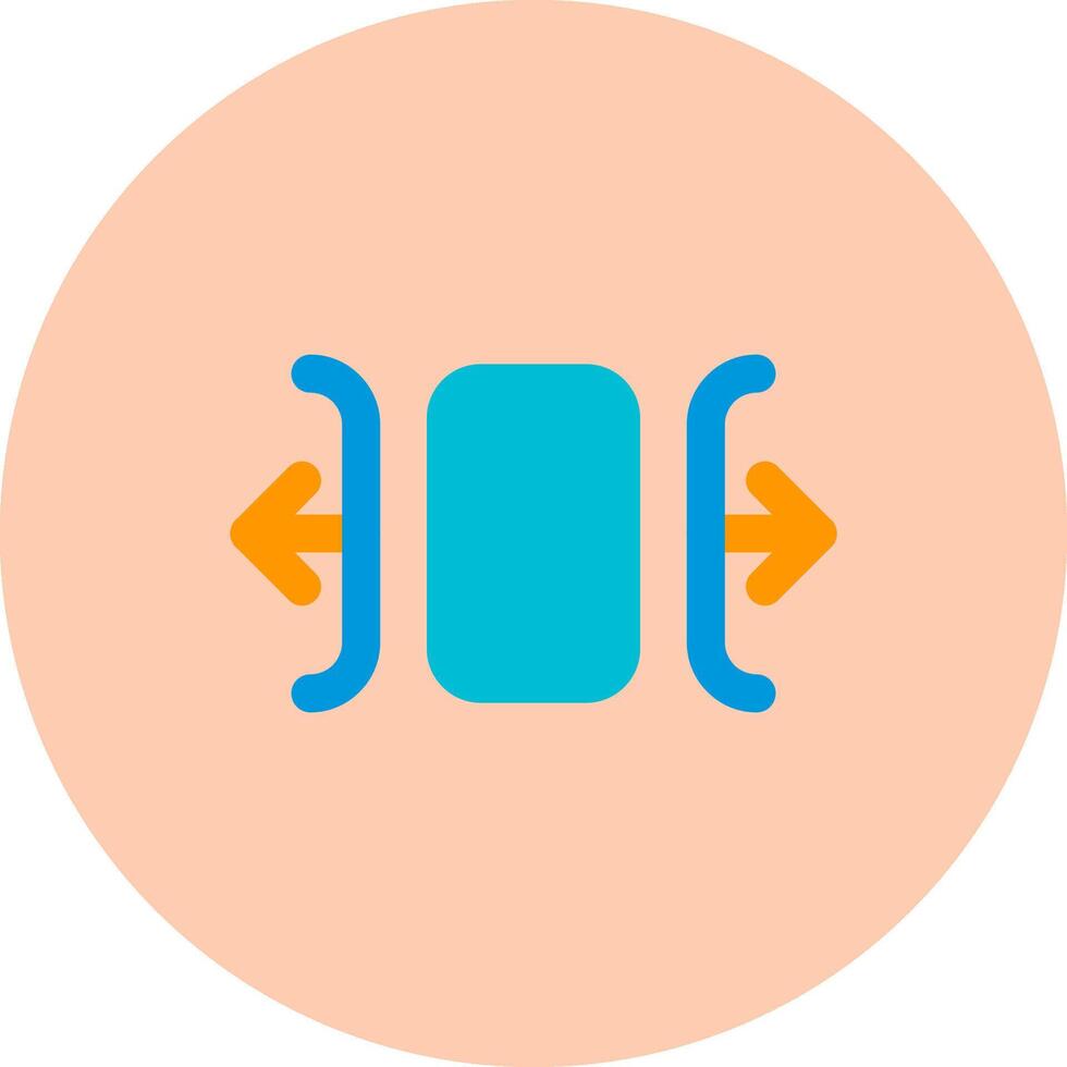 Carousel horizontal Flat Circle Icon vector