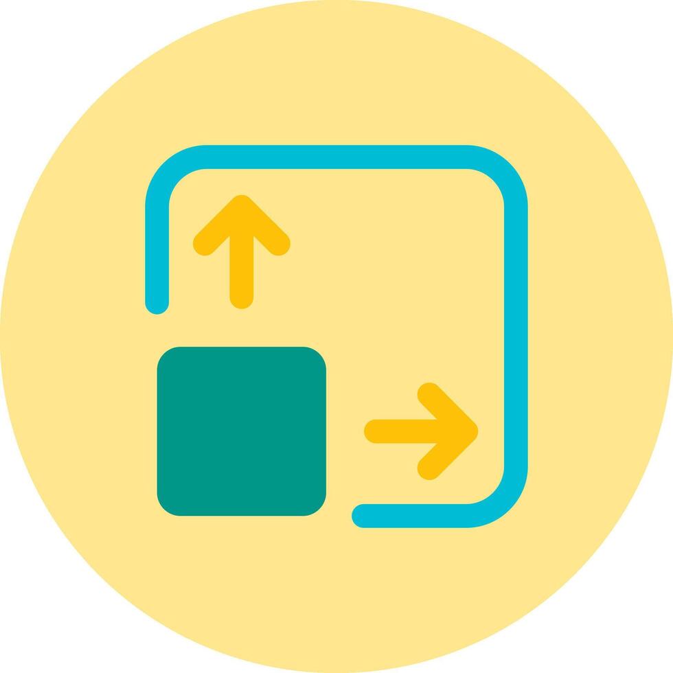 Expand Flat Circle Icon vector