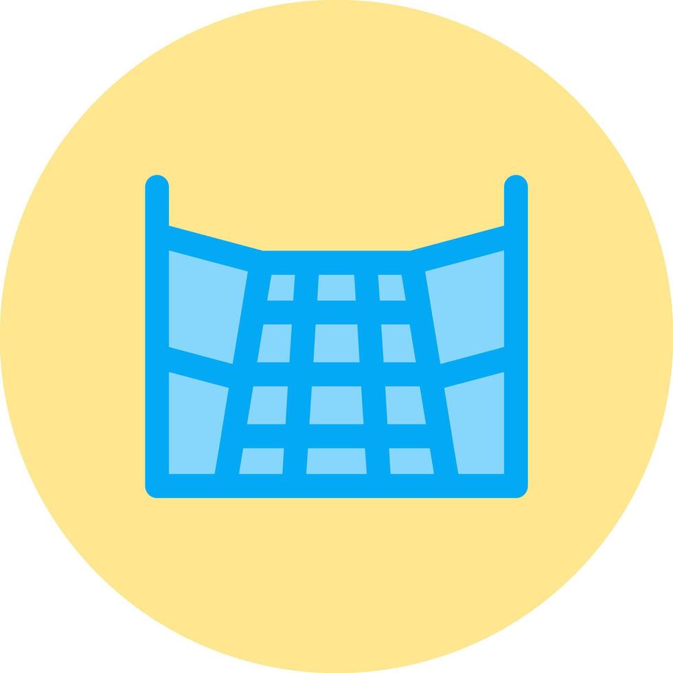 3d perspective grid Flat Circle Icon vector