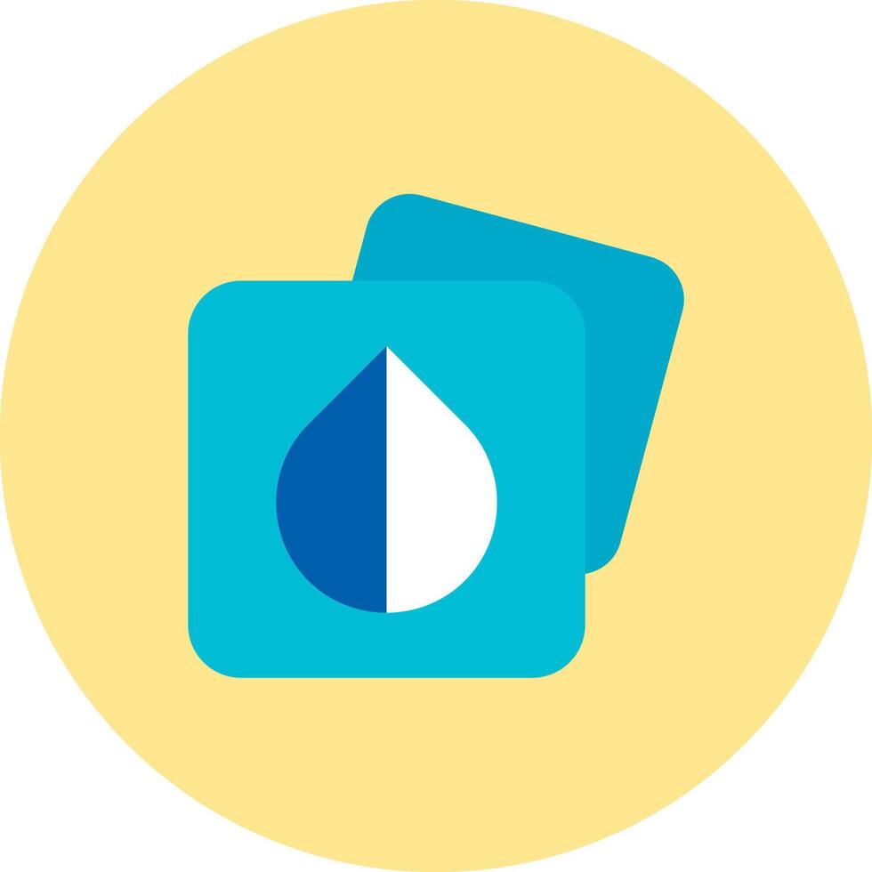 Image saturation Flat Circle Icon vector