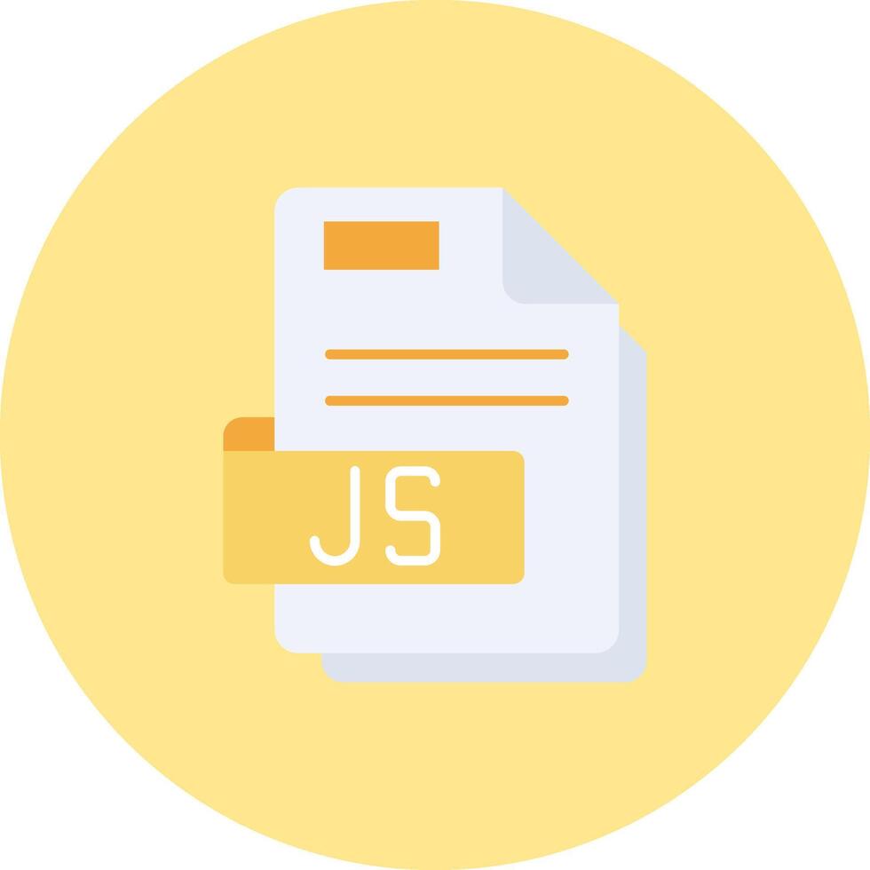 Js Flat Circle Icon vector