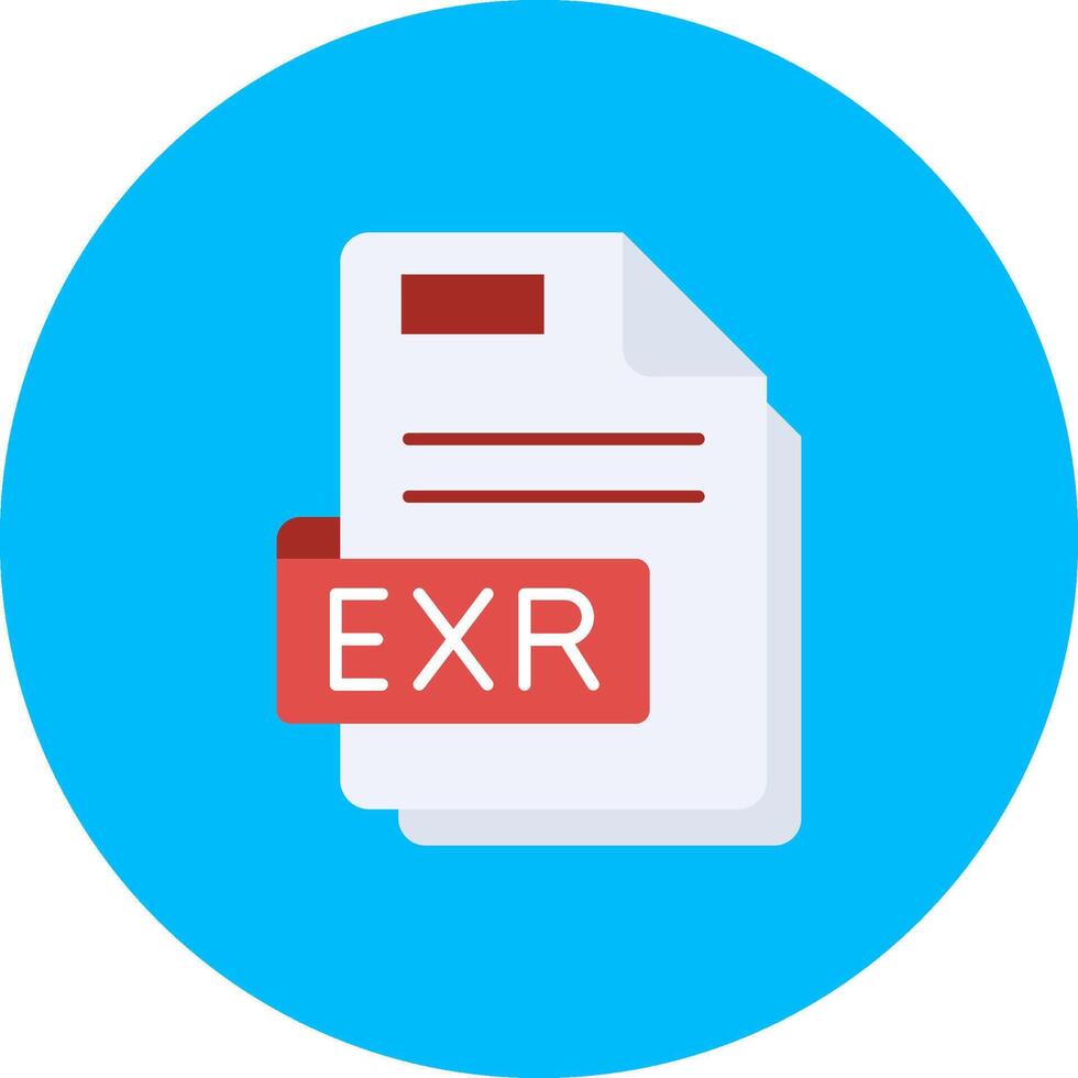 Exr Flat Circle Icon vector