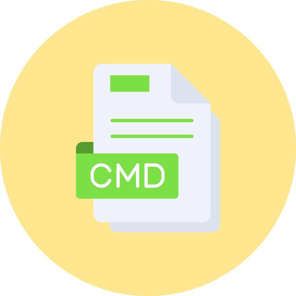 Cmd Flat Circle Icon vector