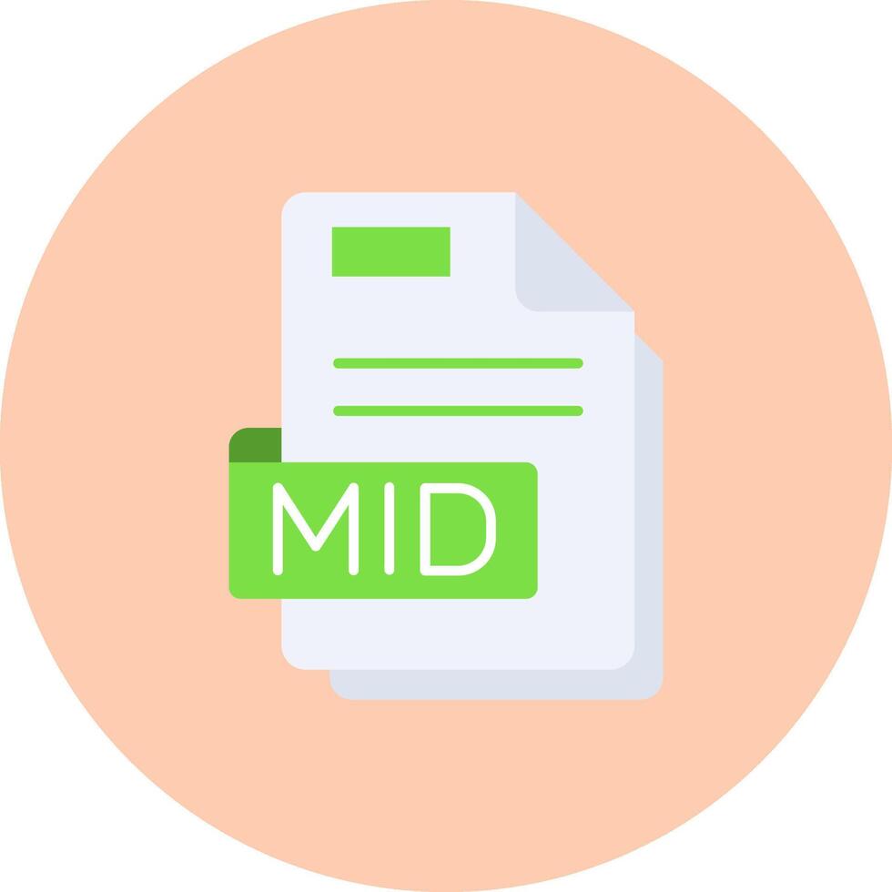 Mid Flat Circle Icon vector