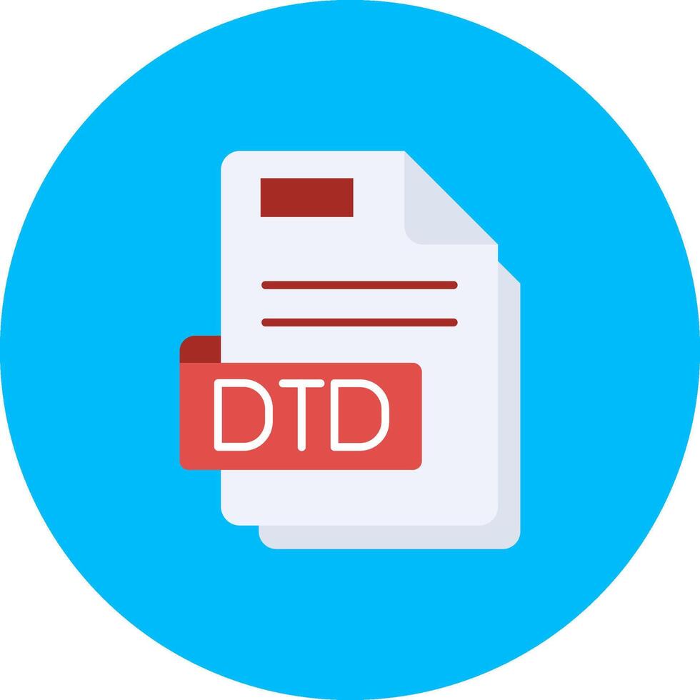 Dtd Flat Circle Icon vector