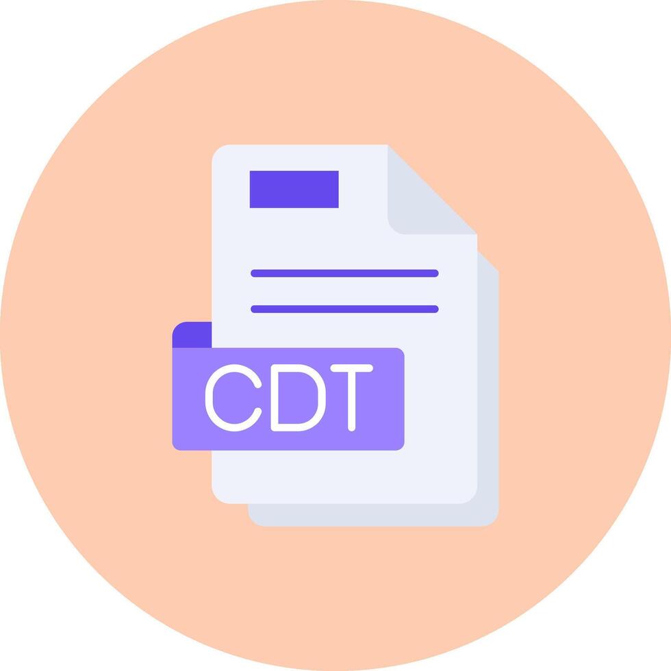 Cdt Flat Circle Icon vector